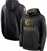 Men's Cleveland Browns Nike Black 2020 Salute to Service Sideline Performance Pullover Hoodie,baseball caps,new era cap wholesale,wholesale hats